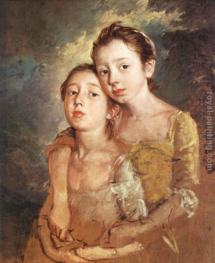 Thomas Gainsborough : The Artist's Daughters with a Cat II